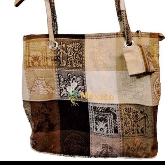 Vintage Fabric Mexico Tote Bag - Picture 4 of 5